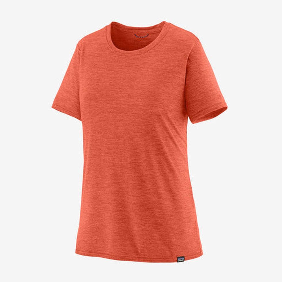 Patagonia Women's Cap Cool Daily Shirt-Women's - Clothing - Tops-Patagonia-Pimento Red - Coho Coral X-Dye-S-Appalachian Outfitters