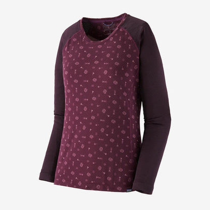Women's Capilene Midweight Crew-Women's - Clothing - Baselayer-Patagonia-Fire Floral: Night Plum-XS-Appalachian Outfitters