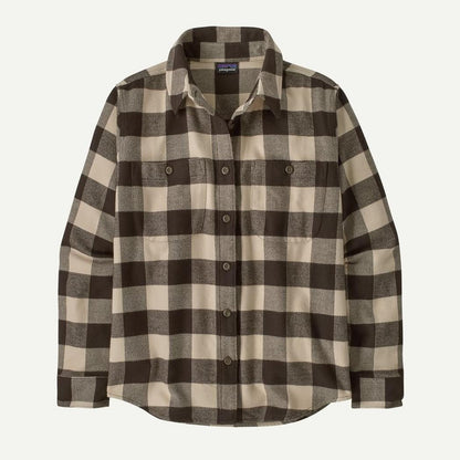 Patagonia Women's Fjord Flannel Shirt-Women's - Clothing - Tops-Patagonia-Buffalo Check: Otter Brown-S-Appalachian Outfitters