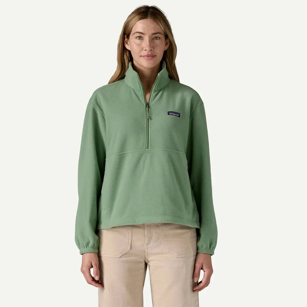 Patagonia Women's Micro D 1/2 Zip Fleece P/O-Women's - Clothing - Tops-Patagonia-Ellwood Green-S-Appalachian Outfitters