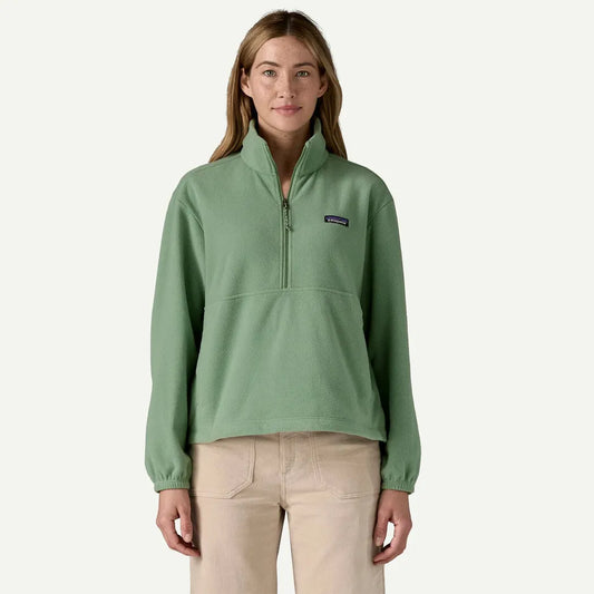 Patagonia Women's Micro D 1/2 Zip Fleece P/O-Women's - Clothing - Tops-Patagonia-Ellwood Green-S-Appalachian Outfitters