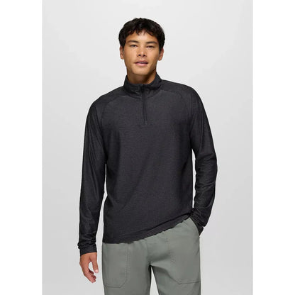 Prana Men's Altitude Tracker LT 1/4 Zip-Men's - Clothing - Tops-Prana-Black Heather-M-Appalachian Outfitters