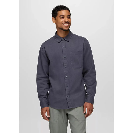 Prana Men's Arbored Long Sleeve Shirt-Women's - Clothing - Tops-Prana-Thundercloud-M-Appalachian Outfitters