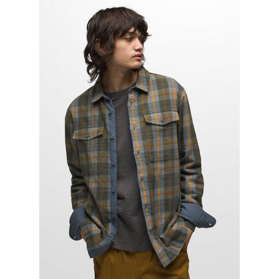 Men's Copper Skies Lined Flannel-Men's - Clothing - Tops-Prana-Weathered Blue-M-Appalachian Outfitters