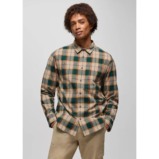 Prana Men's Dolberg Flannel Shirt-Men's - Clothing - Tops-Prana-Almond-M-Appalachian Outfitters