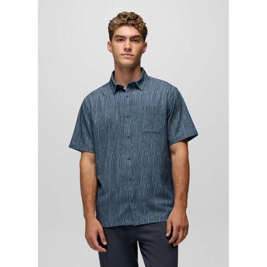 Prana Men's Hybridizer SS Shirt-Men's - Clothing - Tops-Prana-Bluff Blue Seashell-M-Appalachian Outfitters