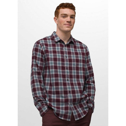 Men's Los Feliz Flannel Shirt-Men's - Clothing - Tops-Prana-Quarry-M-Appalachian Outfitters