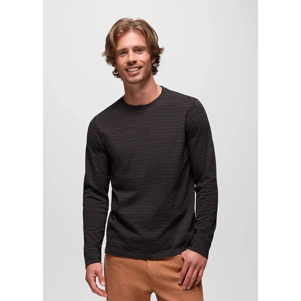 Prana Men's Ronnie Crew 2-Men's - Clothing - Tops-Prana-Stormy Night Stripe-M-Appalachian Outfitters