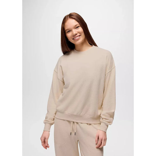 Prana Women's Cozy Up Crew Sweatshirt-Women's - Clothing - Tops-Prana-Canvas Heather-S-Appalachian Outfitters