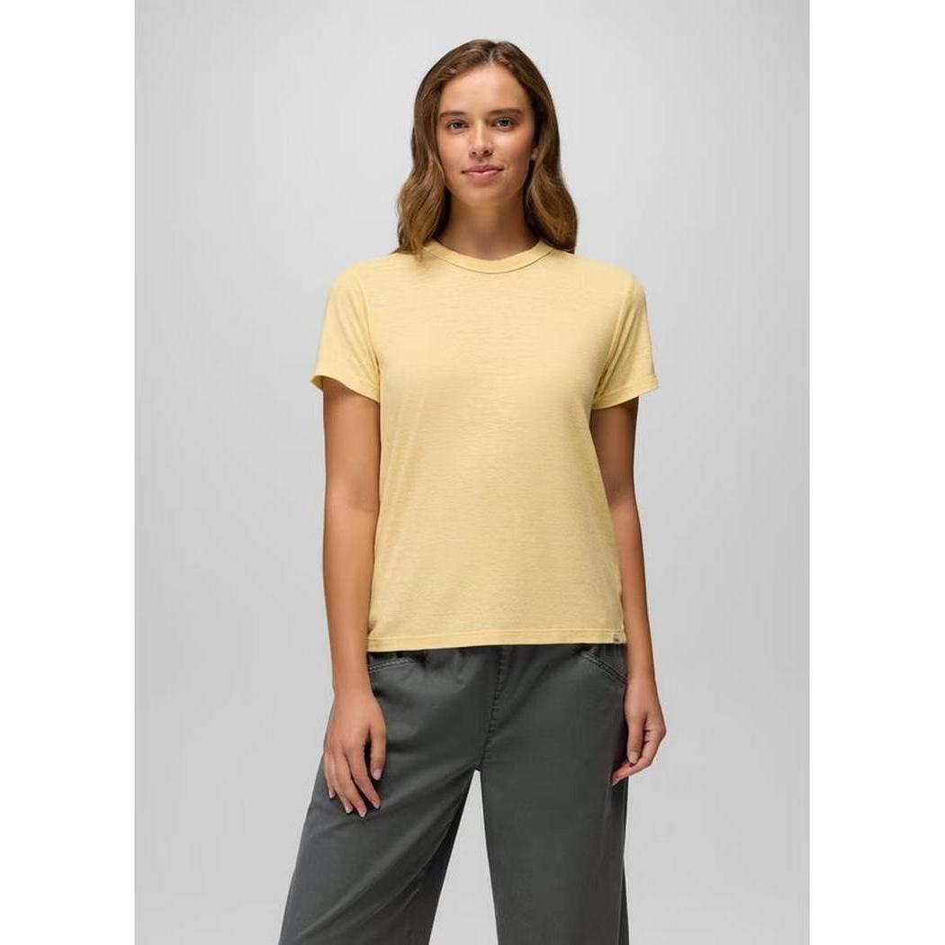 Prana Women's Cozy Up Short Sleeve Crew-Women's - Clothing - Tops-Prana-Vanilla Bean-S-Appalachian Outfitters