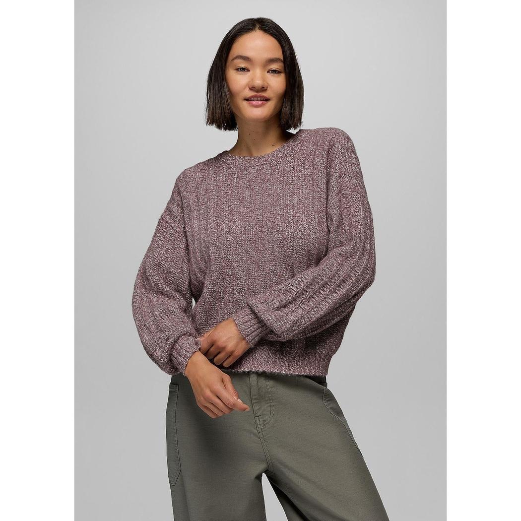 Prana Women's Emberbrook Sweater-Women's - Clothing - Tops-Prana-Vino Heather-S-Appalachian Outfitters