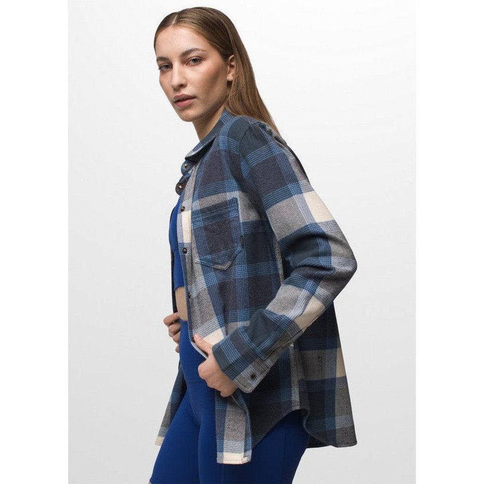 Women's Golden Canyon Flannel-Women's - Clothing - Jackets & Vests-Prana-Weathered Blue-S-Appalachian Outfitters