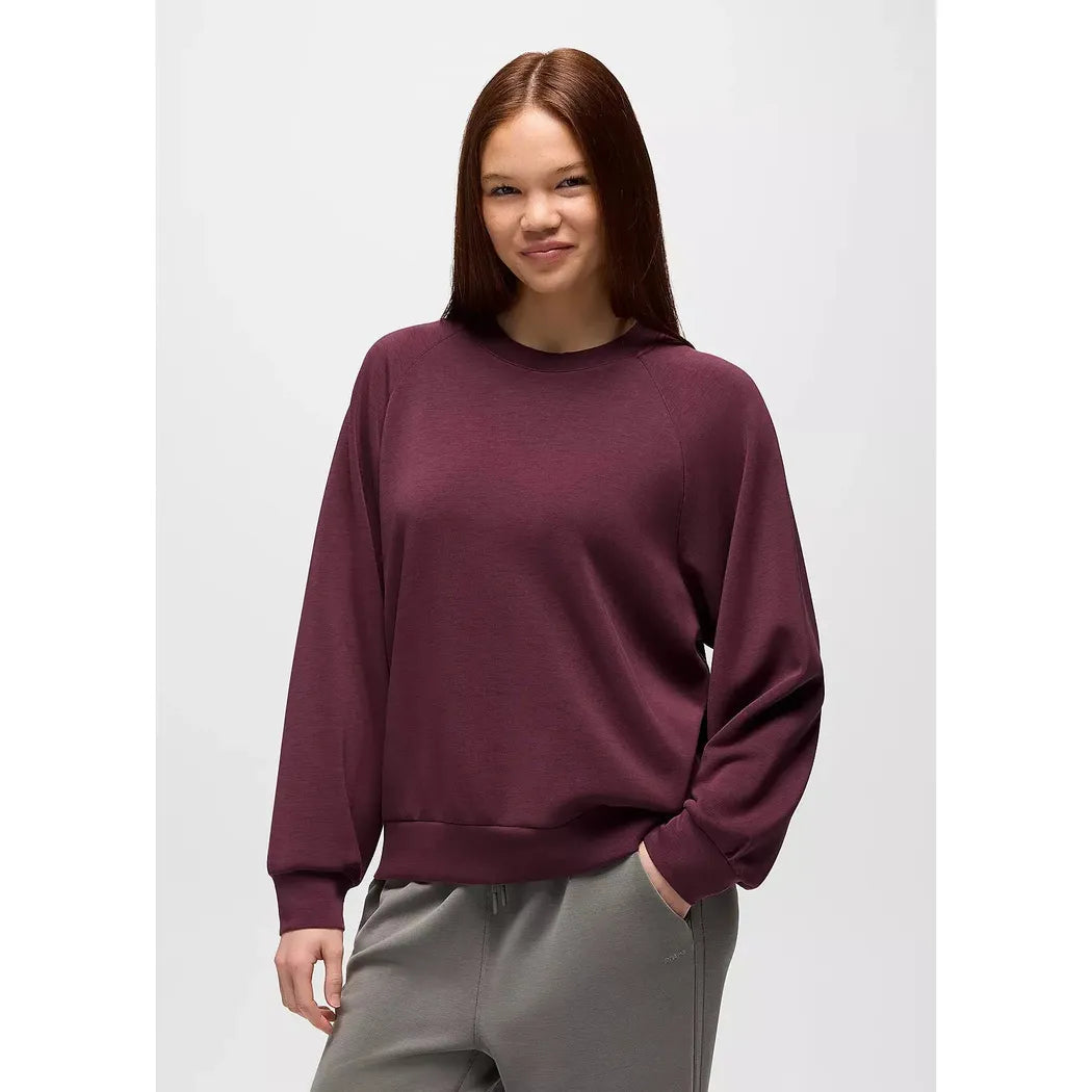 Prana Women's Shea Crewneck-Women's - Clothing - Tops-Prana-Deep Vino-S-Appalachian Outfitters