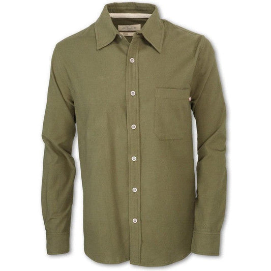 Men's Cotton Flannel-Men's - Clothing - Tops-Purnell-Olive-M-Appalachian Outfitters