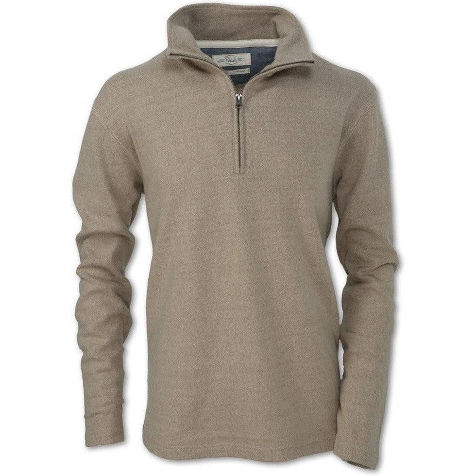 Men's Merino Wool Blend 1/2 Zip Sweater-Men's - Clothing - Tops-Purnell-Taupe-M-Appalachian Outfitters
