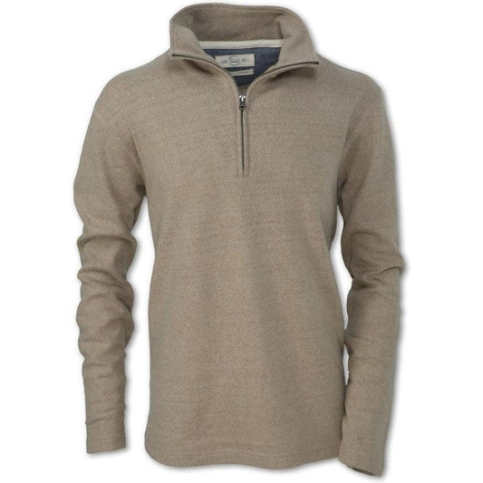 Men's Merino Wool Blend 1/2 Zip Sweater-Men's - Clothing - Tops-Purnell-Taupe-M-Appalachian Outfitters