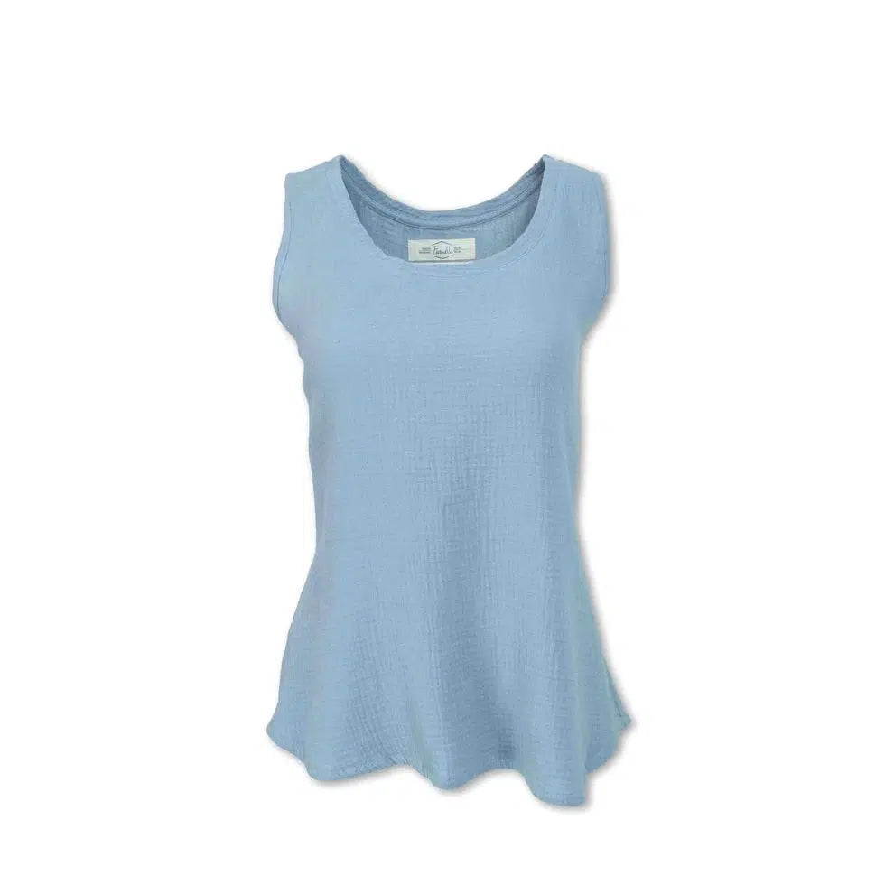 Purnell Women's Gauze Tank-Women's - Clothing - Tops-Purnell-Periwinkle-S-Appalachian Outfitters