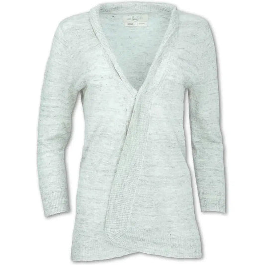 Purnell Women's Heathered Flax Blend Knit Cardigan-Women's - Clothing - Tops-Purnell-Natural-S-Appalachian Outfitters