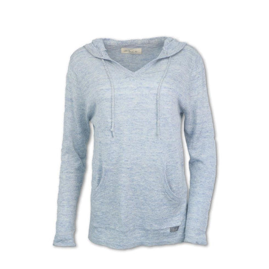 Women's Heathered Linen Blend Pullover-Women's - Clothing - Tops-Purnell-Blue-S-Appalachian Outfitters