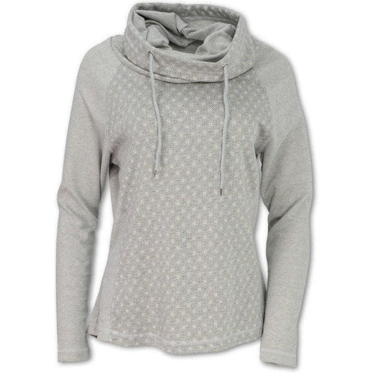 Women's Jacquard Knit Cowl Neck Sweater-Women's - Clothing - Tops-Purnell-Grey-S-Appalachian Outfitters