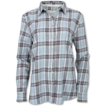 Women's Plaid Flannel-Women's - Clothing - Tops-Purnell-Ice Blue-S-Appalachian Outfitters