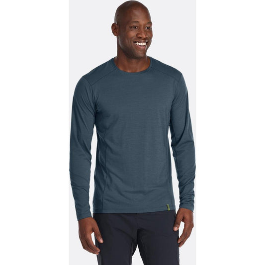 Men's Syncrino Base Long Sleeve Tee-Men's - Clothing - Tops-Rab-Orion Blue-S-Appalachian Outfitters