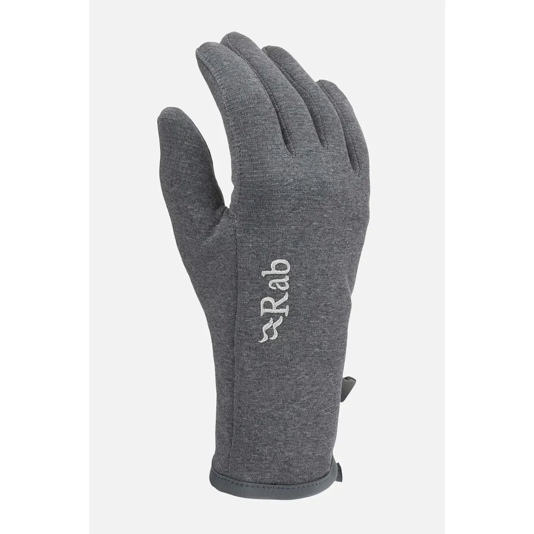 Rab Women's Geon Gloves-Accessories - Gloves - Women's-Rab-Black/Steel Marl-S-Appalachian Outfitters