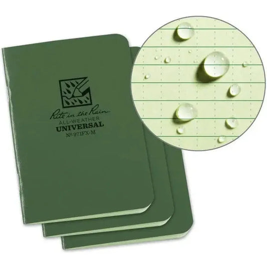 Rite in the Rain Rite in the Rain Notebook, 3.25" x 4.625" Cover 3 PK-Camping - Accessories - Books-Notebooks-Rite in the Rain-Green-Appalachian Outfitters