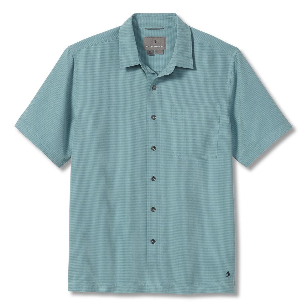 Desert Pucker Dry Short Sleeve-Men's - Clothing - Tops-Royal Robbins-Nile Blue-M-Appalachian Outfitters