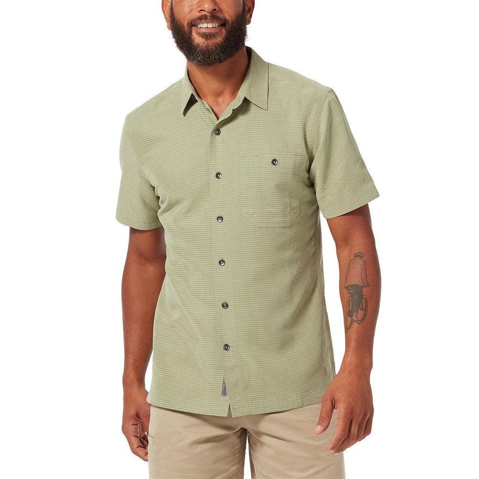 Desert Pucker Dry Short Sleeve-Men's - Clothing - Tops-Royal Robbins-Light Olive-S-Appalachian Outfitters
