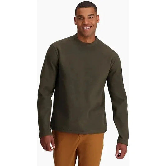 Royal Robbins Men's Arete Crew-Men's - Clothing - Tops-Royal Robbins-Black Olive-M-Appalachian Outfitters