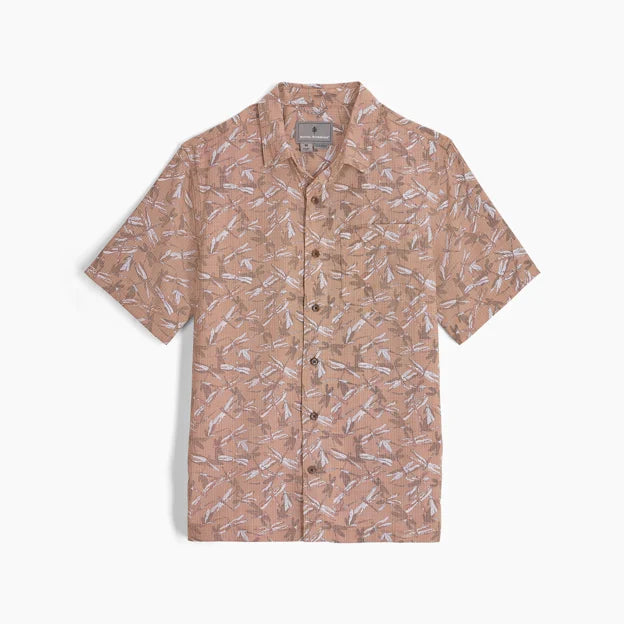 Royal Robbins Men's Camino Pucker Short Sleeve-Men's - Clothing - Tops-Royal Robbins-Pecan Dragonfly Pt-M-Appalachian Outfitters