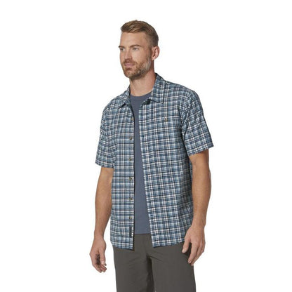 Redwood Plaid Short Sleeve-Men's - Clothing - Tops-Royal Robbins-Tahoe Blue-M-Appalachian Outfitters