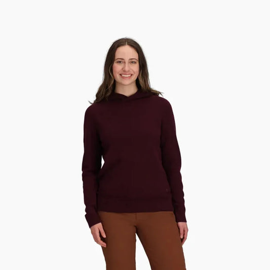 Royal Robbins Women's Rockcraft Wool Hoodie-Women's - Clothing - Tops-Royal Robbins-Loganberry Htr-S-Appalachian Outfitters