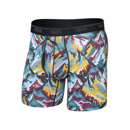 SAXX Quest Quick-Dry Mesh Boxer Brief Fly - 6"-Men's - Clothing - Underwear-SAXX-Prism Peaks/Multi-M-Appalachian Outfitters
