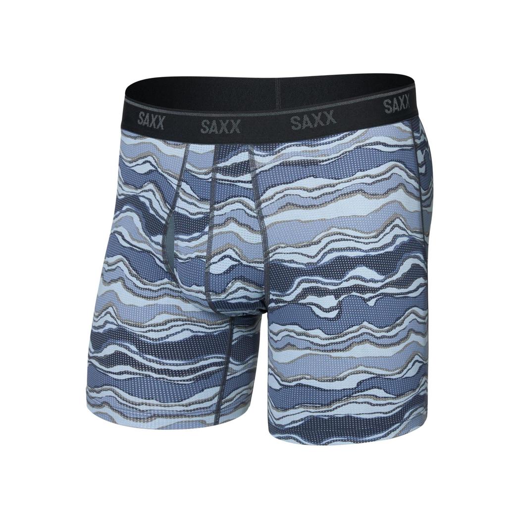 SAXX Quest Quick-Dry Mesh Boxer Brief Fly - 6"-Men's - Clothing - Underwear-SAXX-Lazy River/Multi-M-Appalachian Outfitters