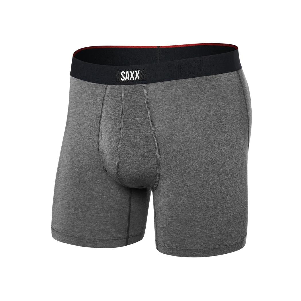 SAXX Vibe Xtra Soft Comfort Boxer Brief Fly - 6"-Men's - Clothing - Underwear-SAXX-Dark Grey Heather-S-Appalachian Outfitters