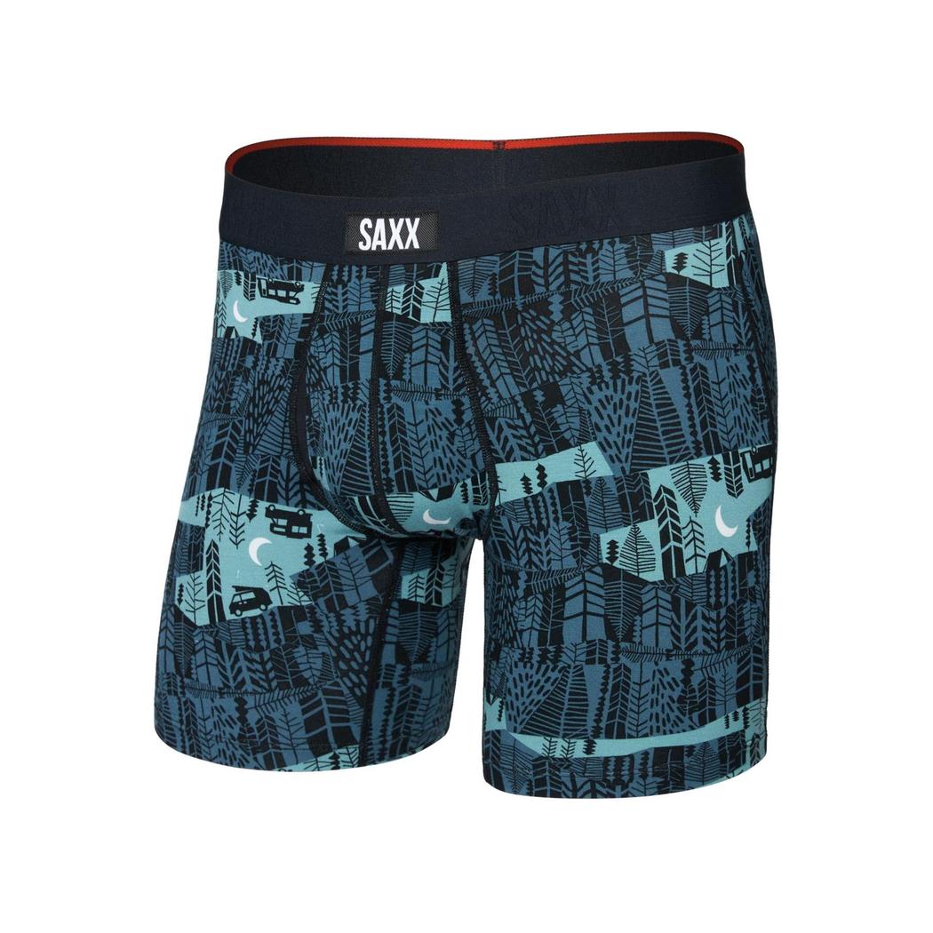 SAXX Vibe Xtra Soft Comfort Boxer Brief Fly - 6"-Men's - Clothing - Underwear-SAXX-The Clean Storm Blue-M-Appalachian Outfitters