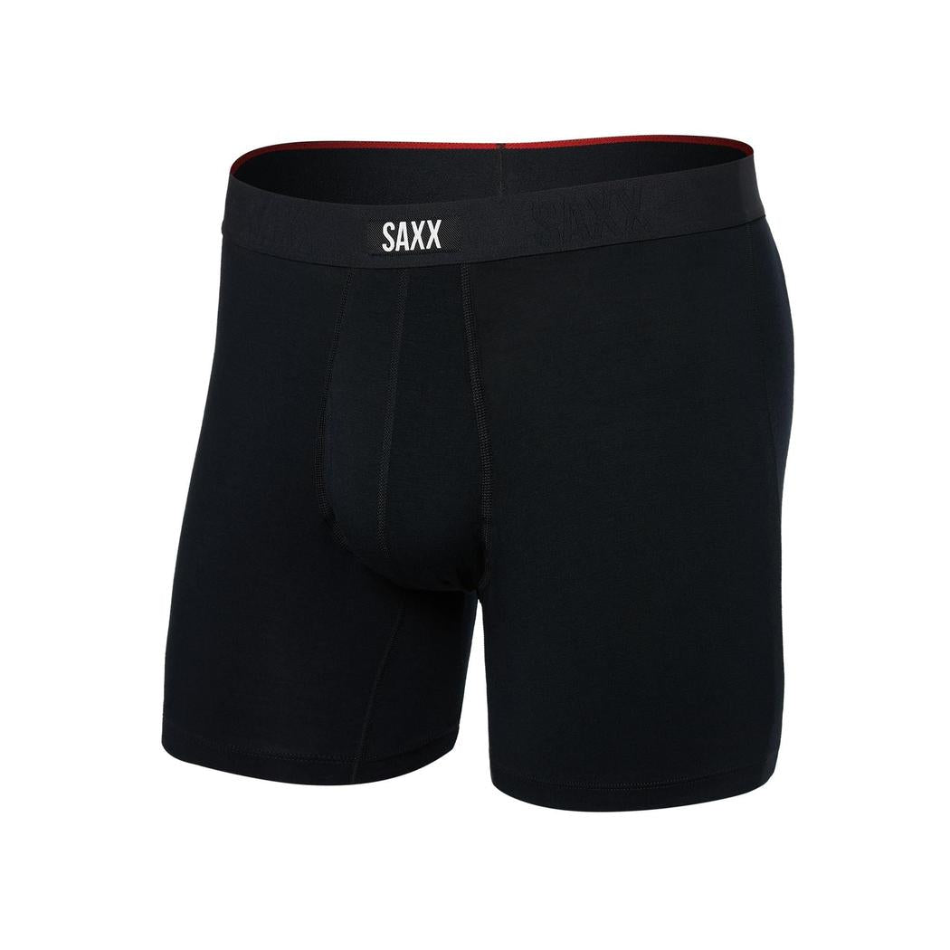 SAXX Vibe Xtra Soft Comfort Boxer Brief Fly - 6"-Men's - Clothing - Underwear-SAXX-Black-S-Appalachian Outfitters