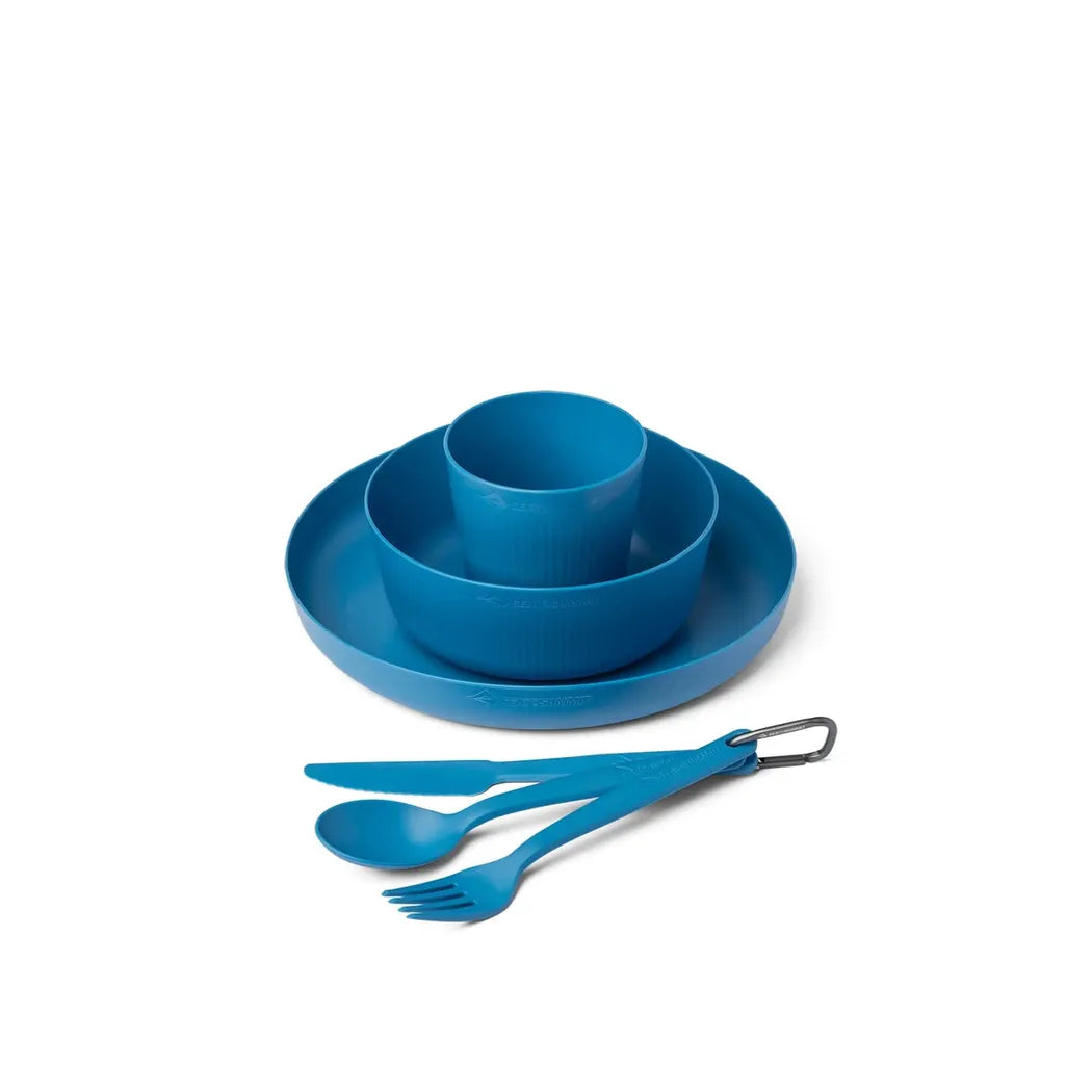 Sea To Summit Camp Dinnerware Set w/ Mesh Sack - [6 Piece]-Camping - Cooking - Pots & Pans-Sea To Summit-Cendre Blue-Appalachian Outfitters