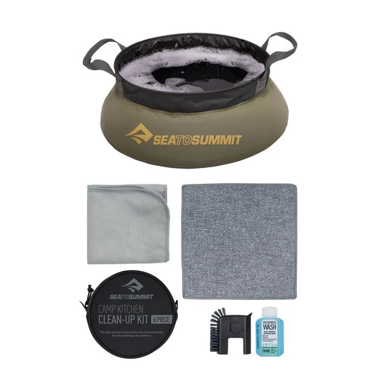 Sea To Summit Camp Kitchen Clean Up Kit - [6 Piece]-Camping - Cooking - Cooking Accessories-Sea To Summit-Appalachian Outfitters
