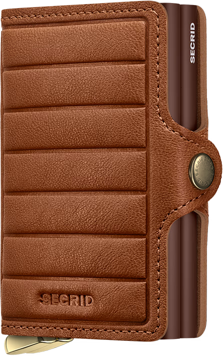SECRID Premium Twinwallet Emboss Lines +-Accessories - Wallets-SECRID-Cognac-Appalachian Outfitters