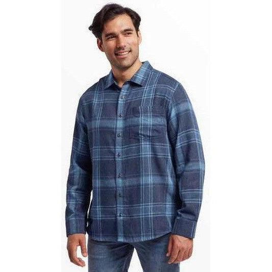Batsa Eco Long Sleeve Shirt-Men's - Clothing - Tops-Sherpa Adventure Gear-NeeloBluePlaid-M-Appalachian Outfitters