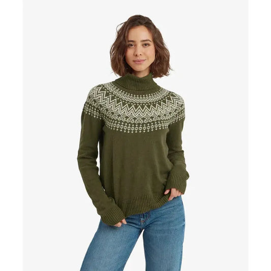Sherpa Adventure Gear Samples - Women's Camkilo Roll Neck Sweater-Women's - Clothing - Tops-Sherpa Adventure Gear-Evergreen-S-Appalachian Outfitters