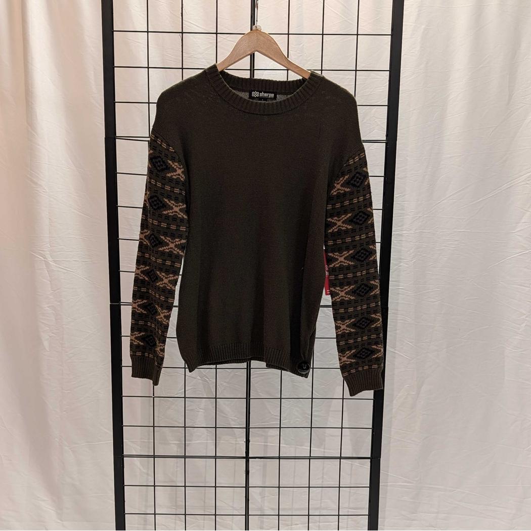 Sherpa Adventure Gear Samples - Women's Dorje Crew Neck Sweater-Women's - Clothing - Tops-Sherpa Adventure Gear-Evergreen-S-Appalachian Outfitters