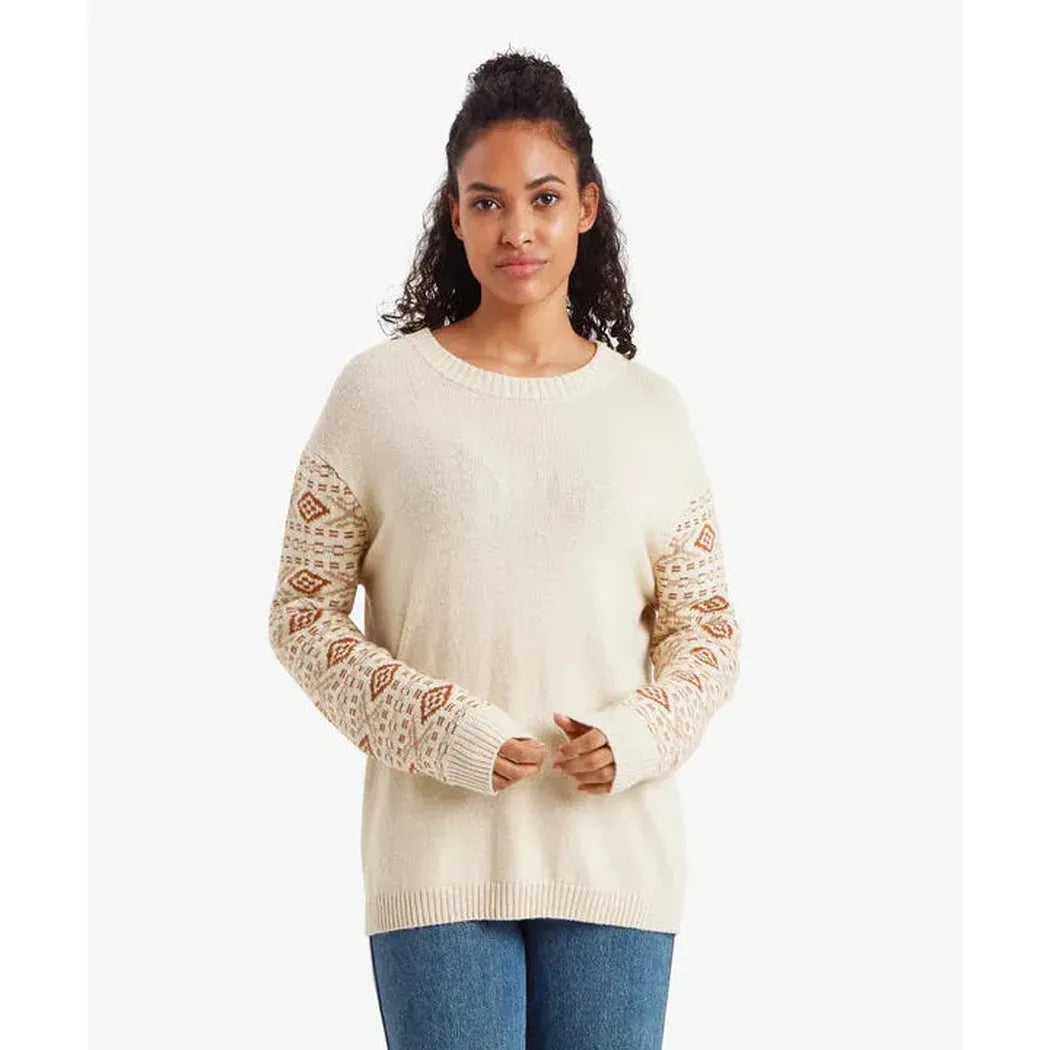 Sherpa Adventure Gear Samples - Women's Dorje Crew Neck Sweater-Women's - Clothing - Tops-Sherpa Adventure Gear-Ecru-S-Appalachian Outfitters