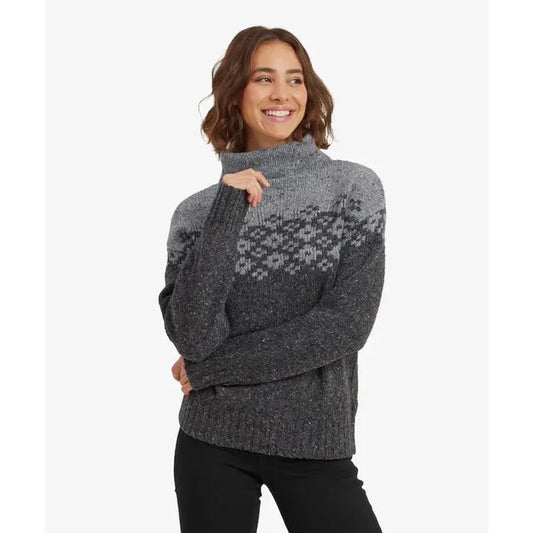Sherpa Adventure Gear Samples - Women's Mandari Mock Neck Sweater-Women's - Clothing - Tops-Sherpa Adventure Gear-Charcoal-S-Appalachian Outfitters