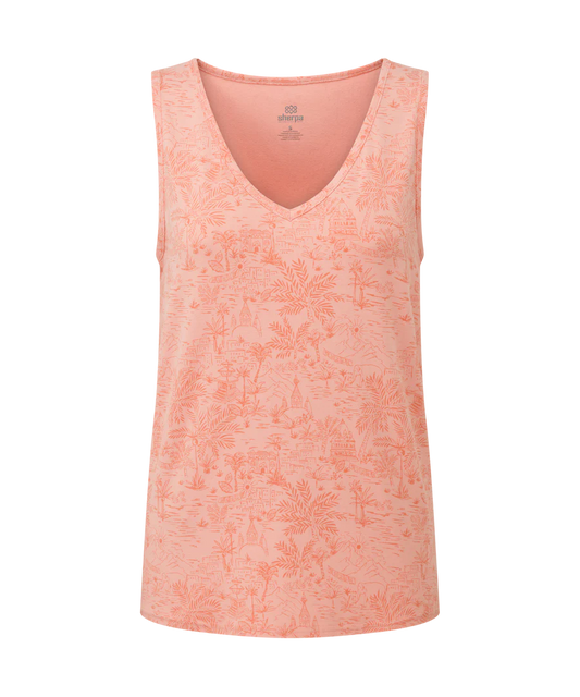 Sherpa Adventure Gear Women's Neha V-Neck Tank-Women's - Clothing - Tops-Sherpa Adventure Gear-Rose Gold-S-Appalachian Outfitters