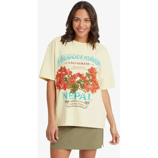 Sherpa Adventure Gear Women's Tarcho Rhodoendron Tee-Women's - Clothing - Tops-Sherpa Adventure Gear-Butter-XS-Appalachian Outfitters