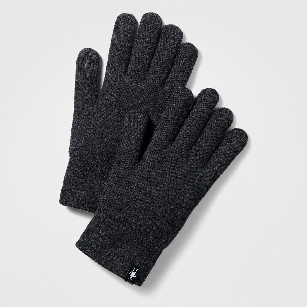 Charcoal Smartwool Boiled Wool Glove shown from above on a white background.